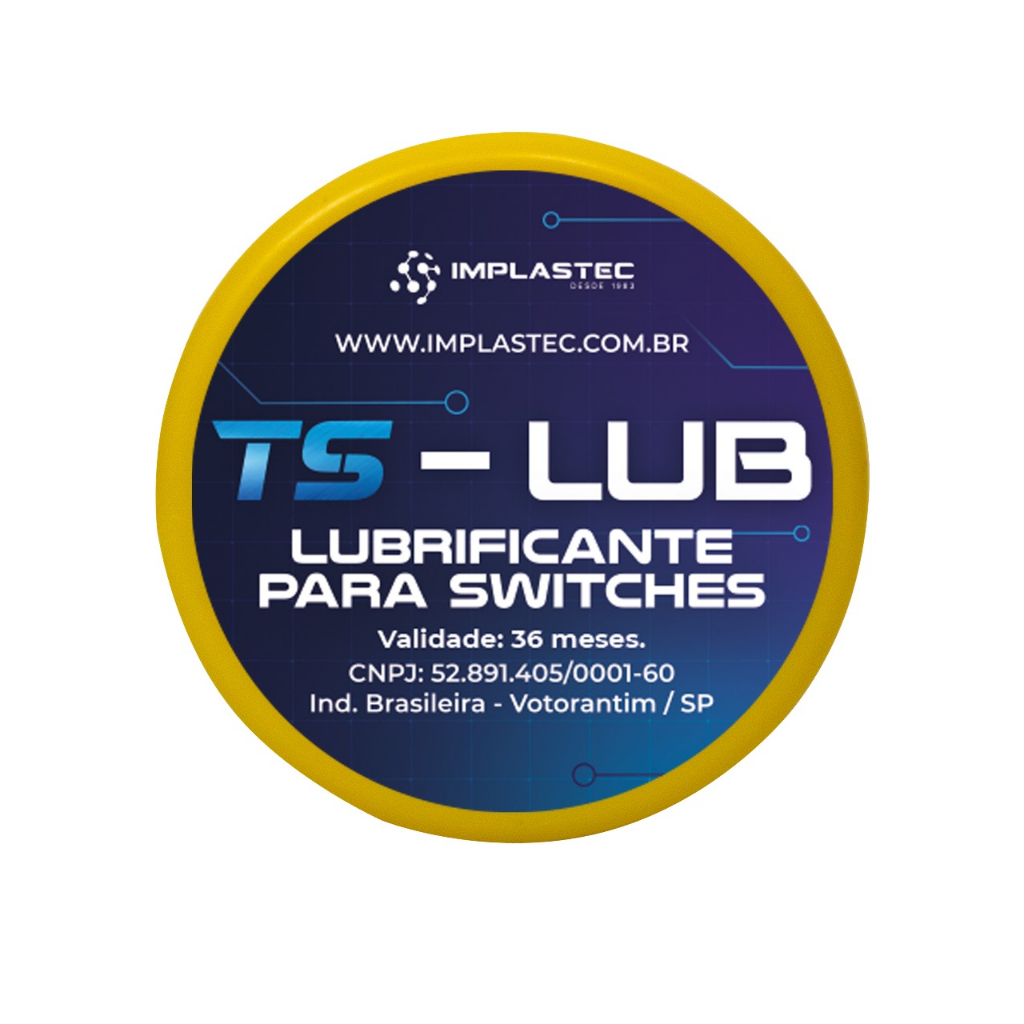 Graxa TS-Lub 10g Implastec para lubrificação de teclados mecanicos, peças e cabos automotivos