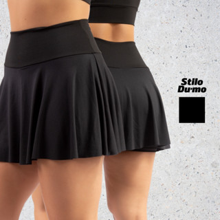 Kit C/ 2 Shorts Saia feminina Rodado Preto Estilo Bailarina em Oferta na Shopee