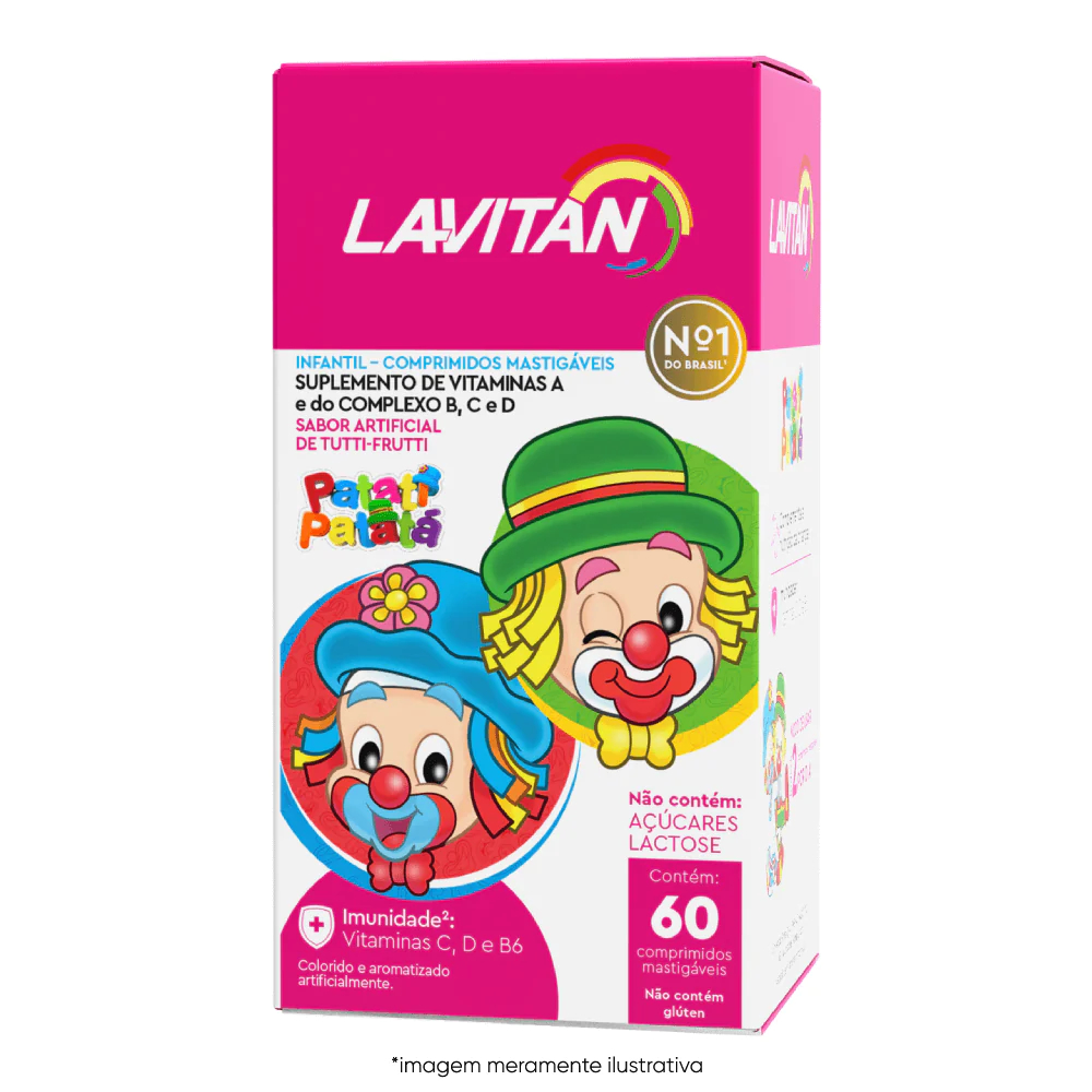 Vitamina Infantil Lavitan Kids Tutti-Frutti 60 comp Val 31/03/24