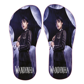 chinelo infantil e adulto wandinha