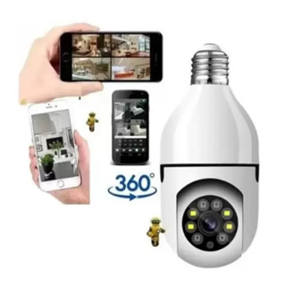 Câmera Ip 360 Giratória "Modelo Novo" Alarme Encaixe Lâmpada Wifi - aplicativo yoosee visão noturna segurança E27 - bivolt