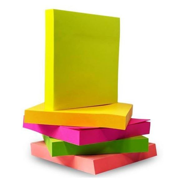 Post-it Coloridos 4 bloquinhos Com 100 Unidades Cada Bloco