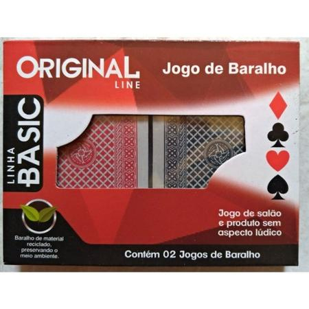 Kit com 2 Baralhos de Plástico