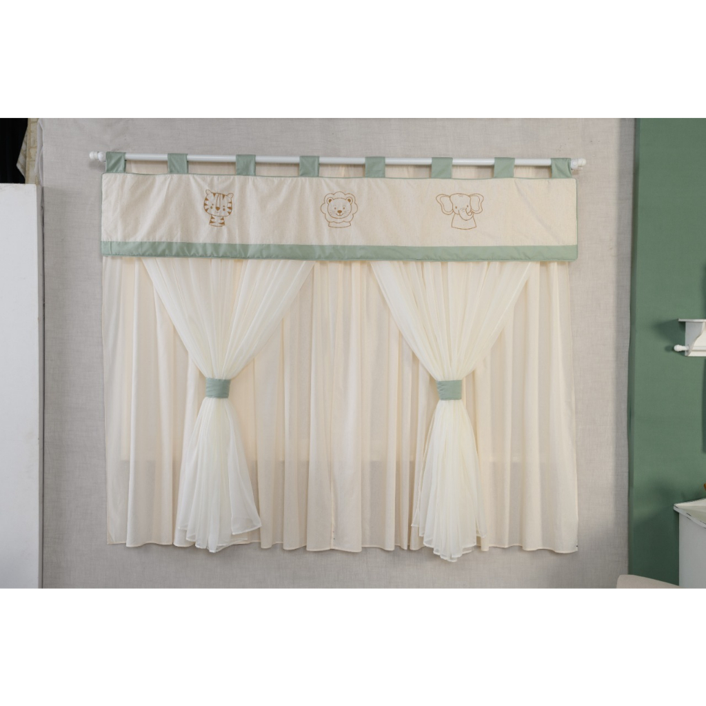 Cortina Para Quarto de Bebê Aventura na Selva Colorida em Oferta na Shopee