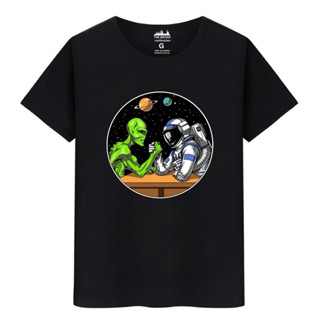 Camiseta Masculina Algodão Premium Et Astronauta Queda Braço