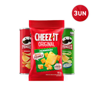Combo Pringles Sortido E Cheez It Parmesão 65G em Oferta na Shopee