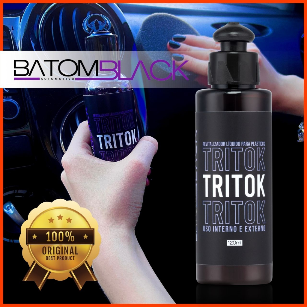 Restaurador de Plástico e Borrachas Tritok Batom Black 120ML