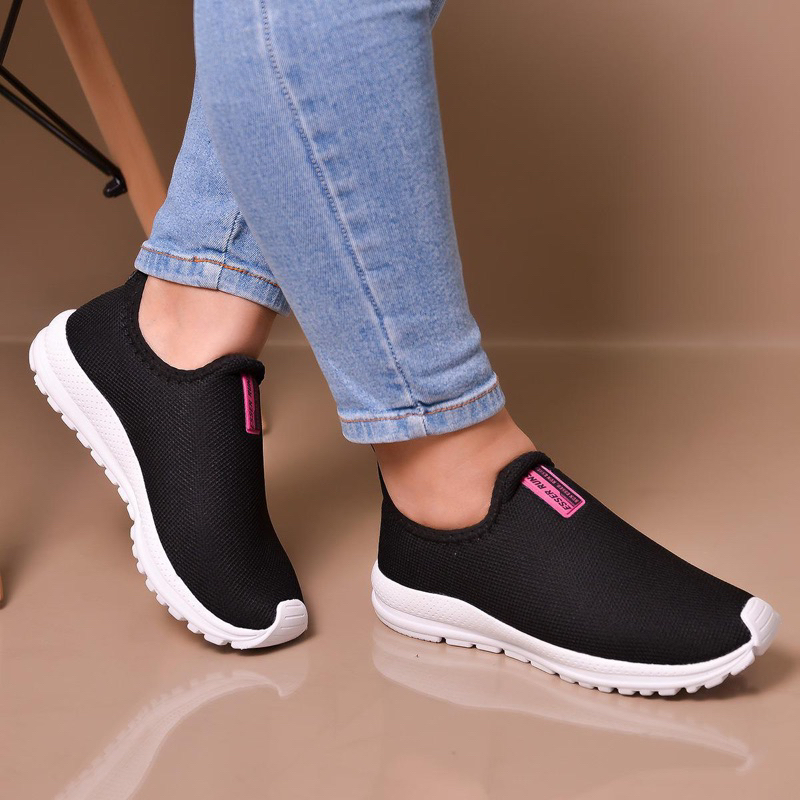 Tênis Meia Feminino Ortopédico Sem Cadarço Tênis Feminino Slip on Tênis Botinha Tênis Casual Calce facil Tênis Leve e Confortável Esportivo Dia a Dia Tenis para Caminhada Academia Passeio Promoção