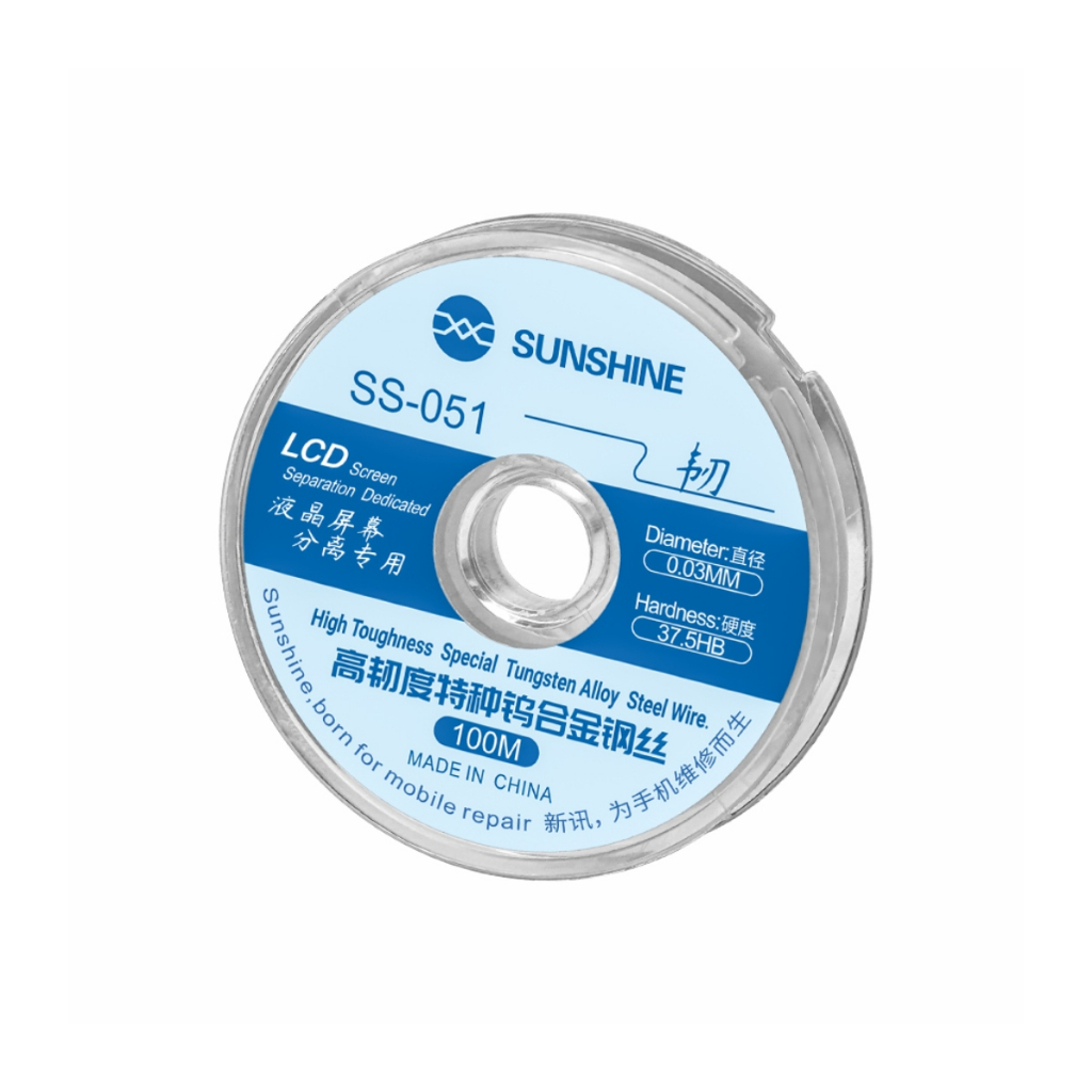 Fio Aço para Separação Tela LCD Sunshine SS051 0.03mm x 100m