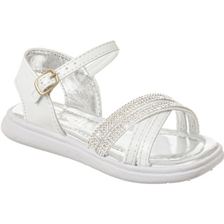 Sandália Infantil Feminina Bebê Strass Brilho Flatform Confortável Rasteirinha Festa Moda Atual GiGiL Teen