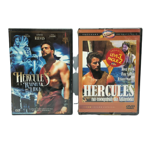 02 Dvds Hércules Rainha Da Lídia E Na Conquista Da Atlântida