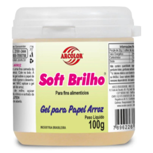 Soft Brilho - Gel para Papel de Arroz - 100g - Arcolor - Rizzo Distribuidora