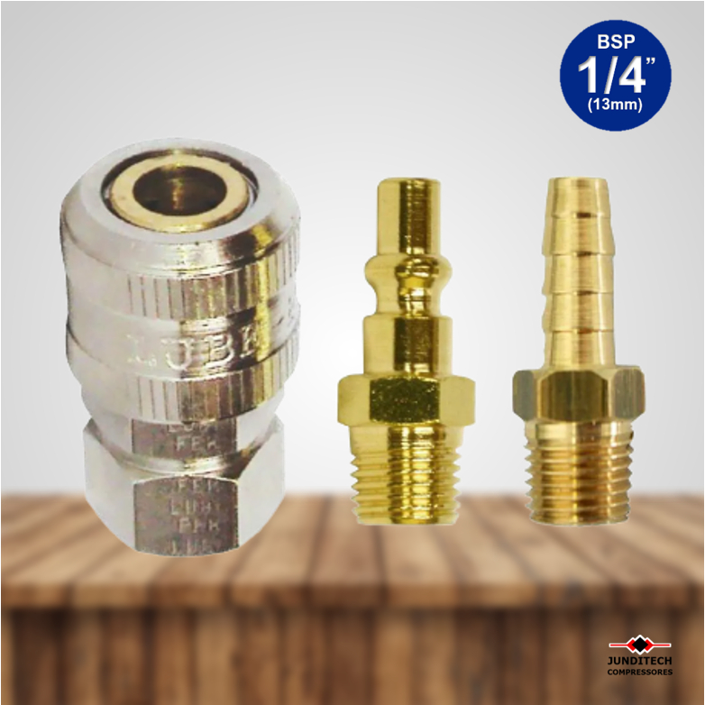 Conjunto De Engate Rápido + Conexões 1/4 Compressor de ar Comprimido Limpeza Encaixe Fácil