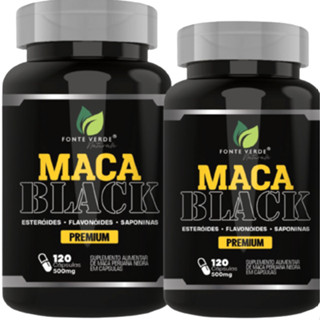 KIT 02 Maca Peruana Black Fonte Verde Naturalle 500MG 120 Capsulas