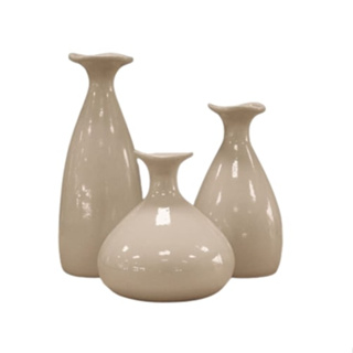 Trio Vaso Garrafa De Cerâmica Decorativa Para decoração Sala Suculenta em Oferta na Shopee