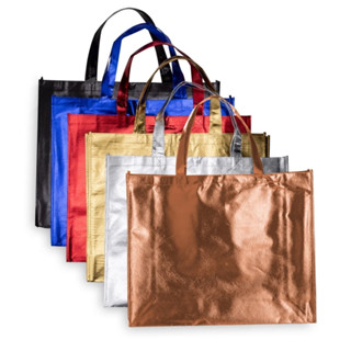 Bolsa Sacola TNT Metalizada Com Alça 40x30x10 Diversas Cores
