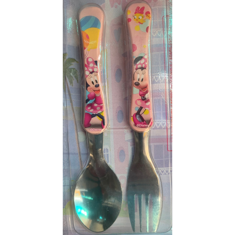 Jogo de Talheres Infantil Disney (JÚNIOR MINNIE) em Oferta na Shopee