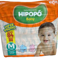 Fraldas Descartáveis Pacotão Hipopó DIA E NOITE toque suave