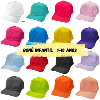 Boné Infantil Masculino Liso Chapéu de Menino E Menina Para Personalizar Para Customizar Moda Casual De Criança Kids e Bebê Cap