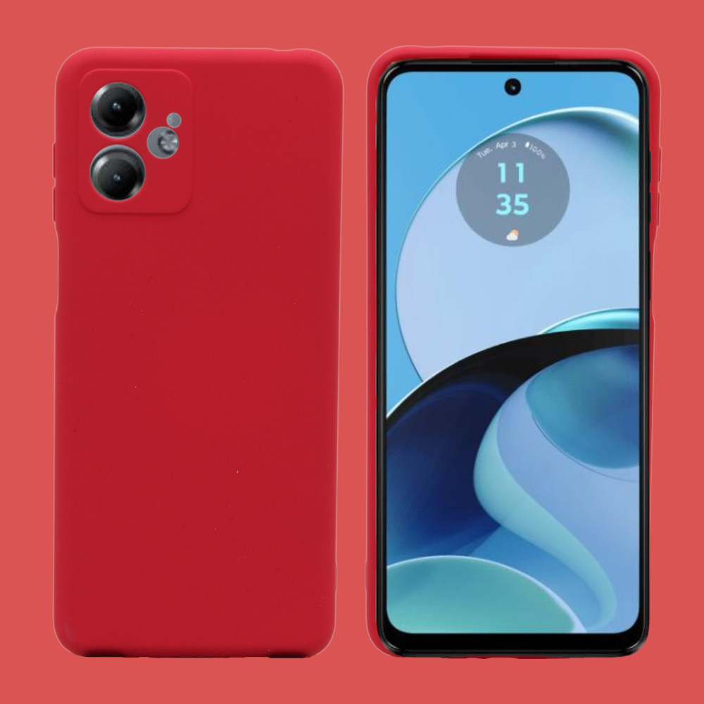 Capa Silicone Aveludada Moto G14 Com Película 3D