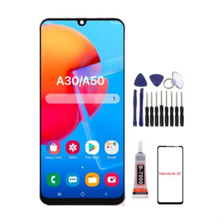 Tela Touch Frontal Display Lcd Compatível A30 A50 A50S A305 Incell Oled + Pelicula + Cola 15ml + Chaves