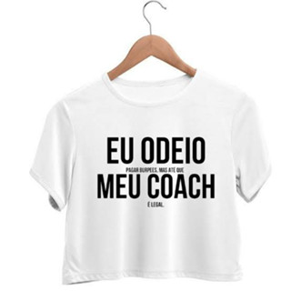 Cropped Camiseta 100% Algodão Crossfit Blusa Unissex