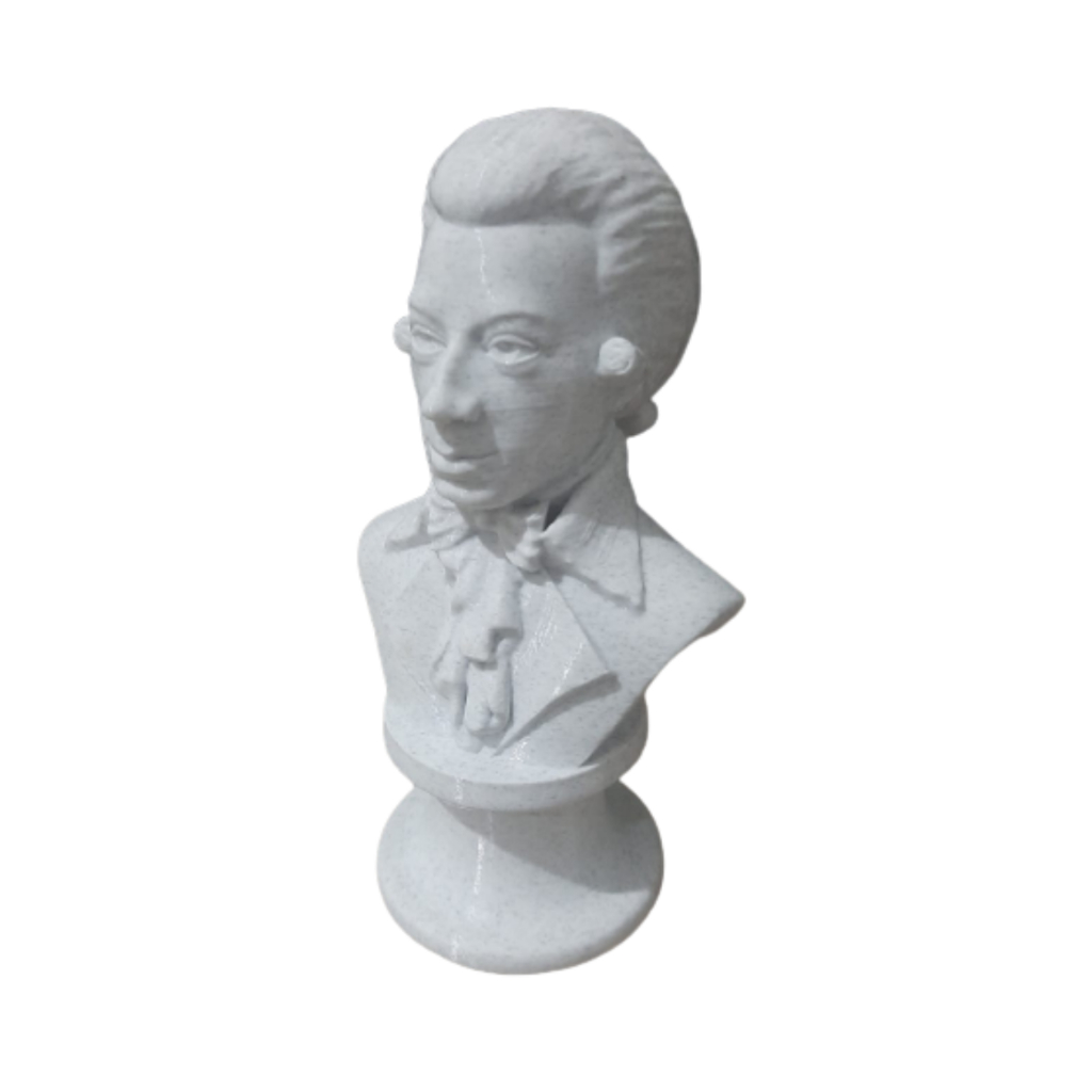 Escultura Busto Wolfgang Amadeus Mozart - Compositor Austríaco - Impressão 3D