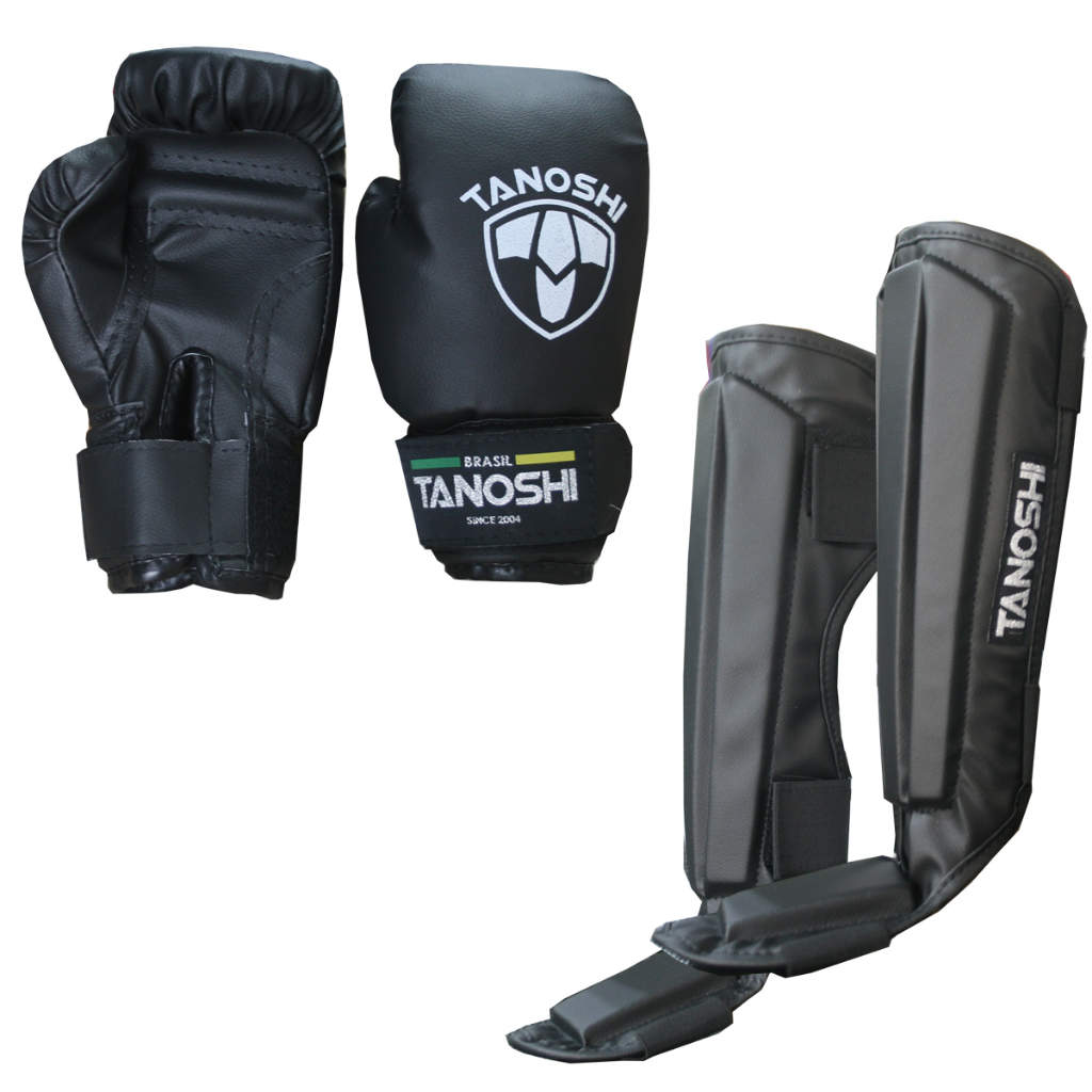 Kit Infantil Luva boxe e Caneleira