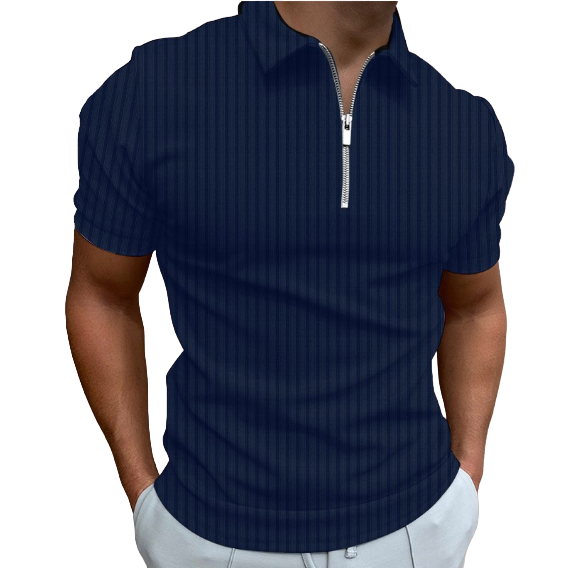Camisa POLO casual listrada manga curta em Oferta na Shopee