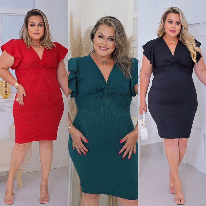 Vestido Feminino Canelado Patrícia Plus Size Evangélico Feminino em Oferta na Shopee