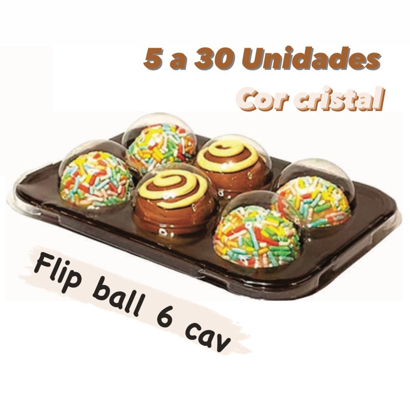 KIT Flip Ball 6 Cavidades Flip Festas Cristal em Oferta na Shopee