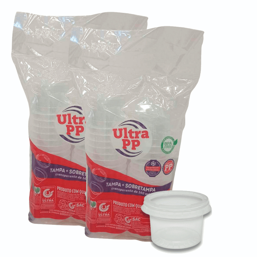 Pote plástico descartável redondo com tampa 140ml pp com 50 unidades bolo sorvete em Oferta na Shopee