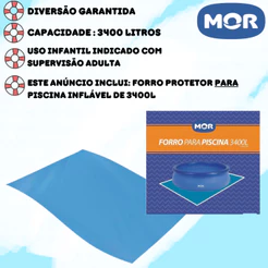 Forro Piscina Splash Inflavel Redonda 3400 Litros - Mor