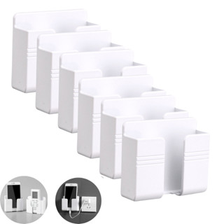 10 Suporte De Parede Para Celular Controle Plástico Branco