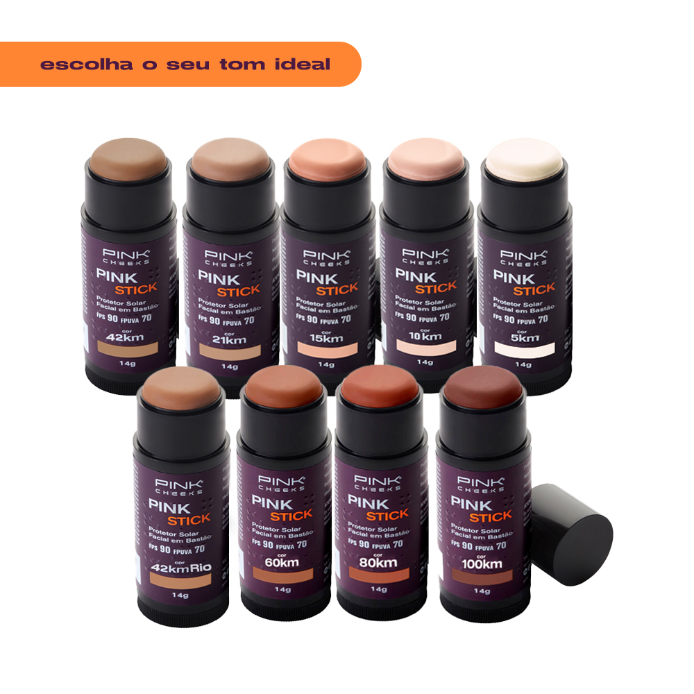 Protetor Solar Facial Com Cor Pink Stick - PINK CHEEKS 14g 2 UNIDADES em Oferta na Shopee