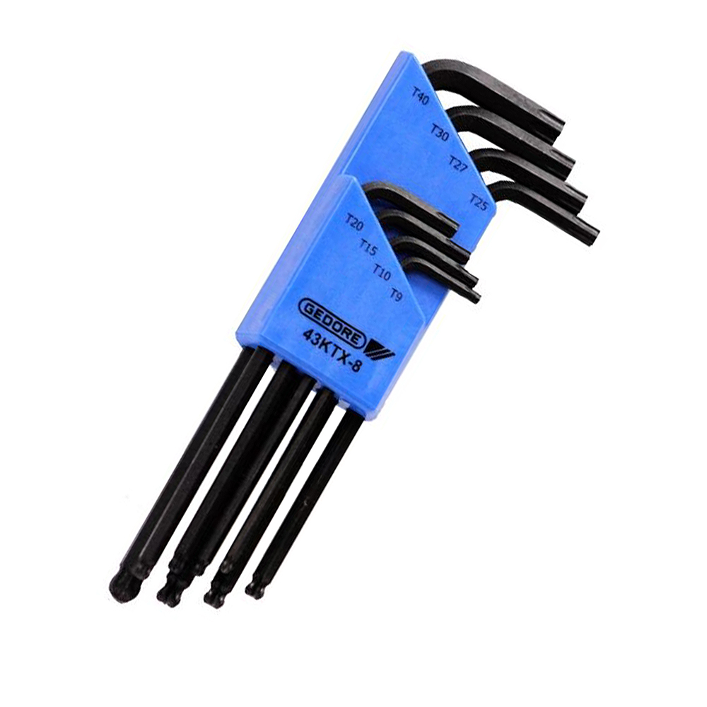 Jogo Chave Torx Abaulada Longa T9 a T40 Gedore 8 Peças 43KTX-8 em Oferta na Shopee