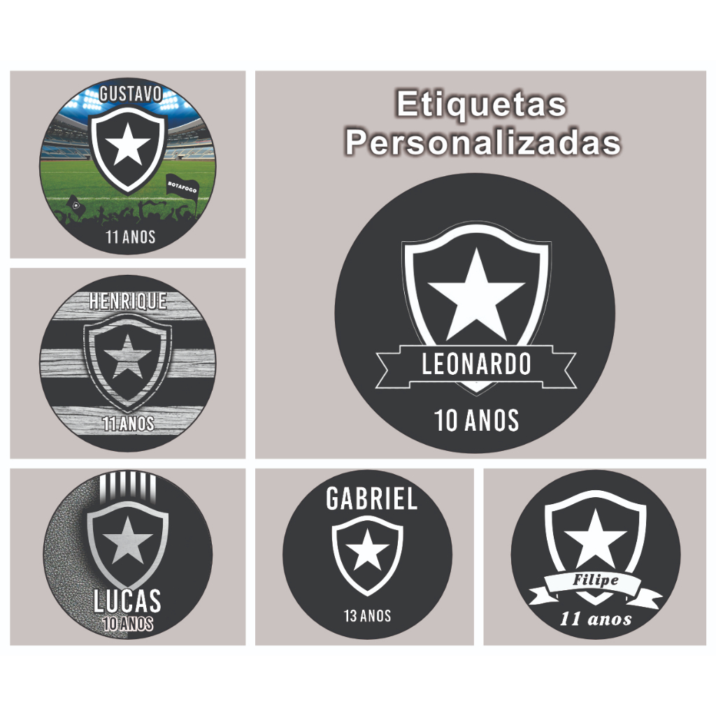 Etiqueta Adesiva Personalizada Bota/fogo Para Lembrancinhas e Aniversário 4x4cm 60 ou 120 Unidades