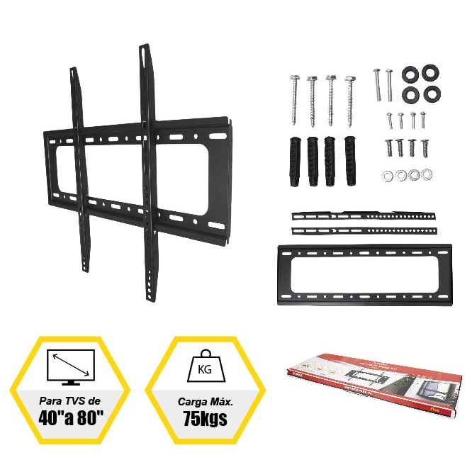 Suporte Para Tv 40" a 80" Polegada Fixo Alfacell