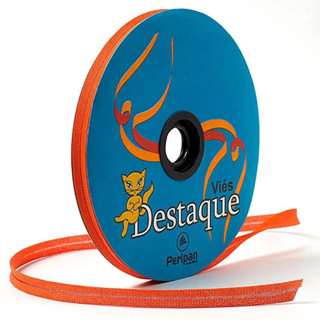 Viés Destaque Estreito 24mm - Rolo com 20 e 50 metros Cores Lisas Ref. 9000 - Cores 01 a 30