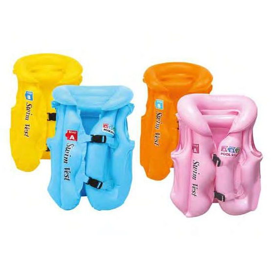 Colete Inflavel Boia para Piscina Praia Infantil Flutuador Salva Vidas para Criança e Bebê Unissex P M G 10 a 50 kg