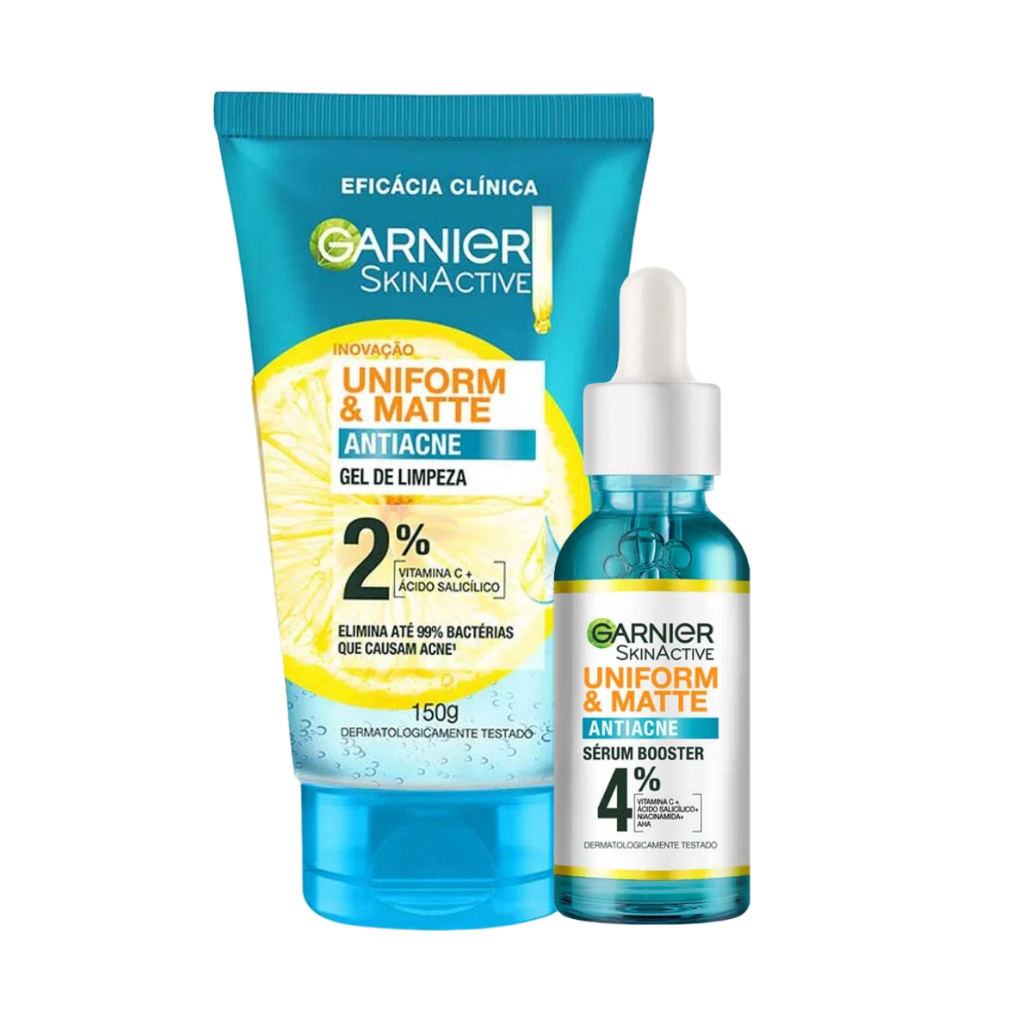 Kit Garnier Antiacne Sérum Facial 15ml + Gel de Limpeza 150g