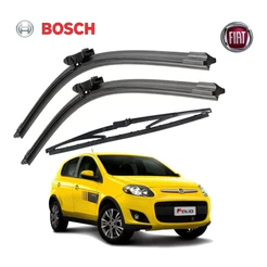 Kit Palheta Bosch Novo Palio Attractive Dianteira + Traseira