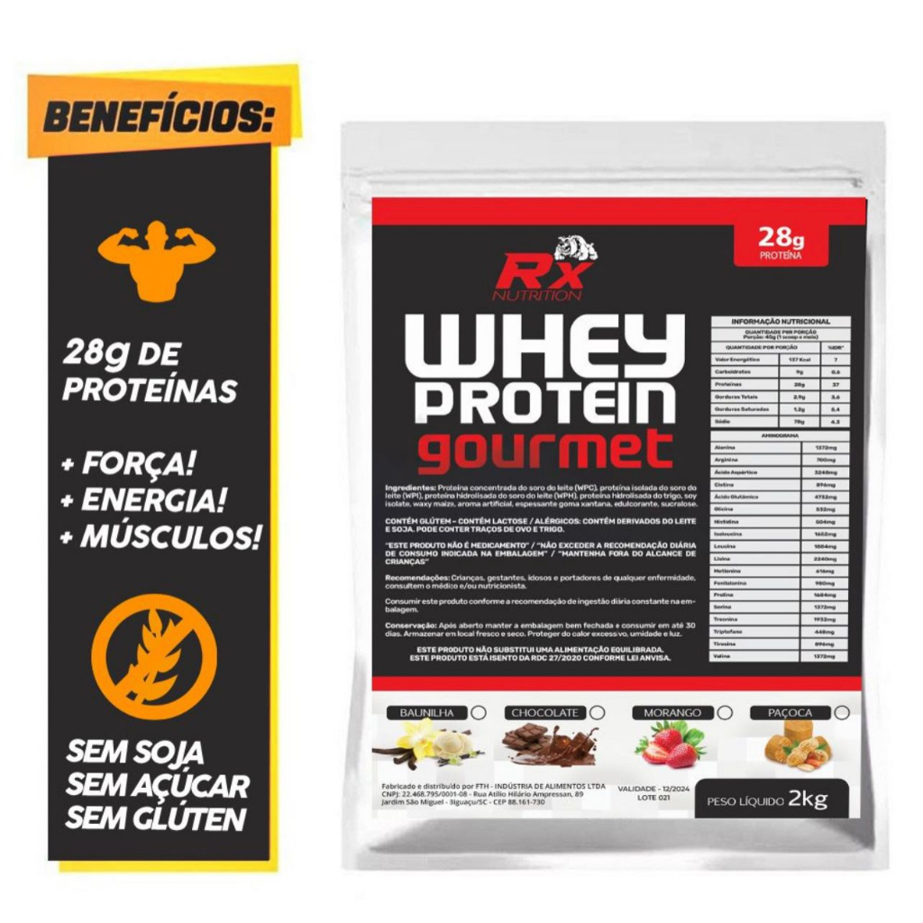 Whey Protein 2kg - Isolado Concentrado