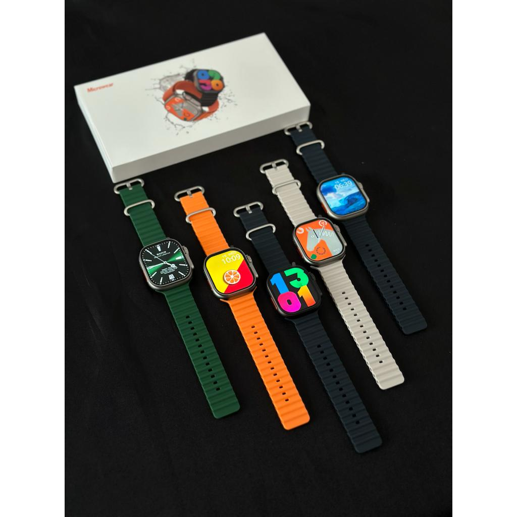 Smartwatch W69 Ultra Série 9 Microwear 2GB ROM Bússola 49MM Relógio Inteligente GPS Tracker NFC