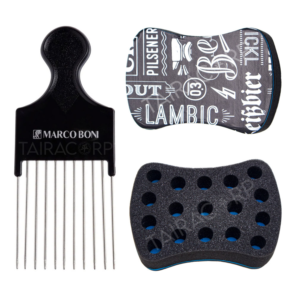 Pente Garfo Esponja Nudred Para Penteado Afro Pente Garfo Dentes Metal Marco Boni