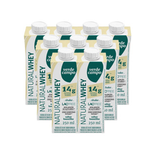 Shake Natural Whey Verde Campo Baunilha 250Ml 14G - Pack C/9Un