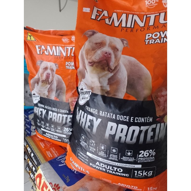 ração específica para cães grande porte porte, filhotes e adultos, contém way protein na sua composição,com o resultado em poucos dias