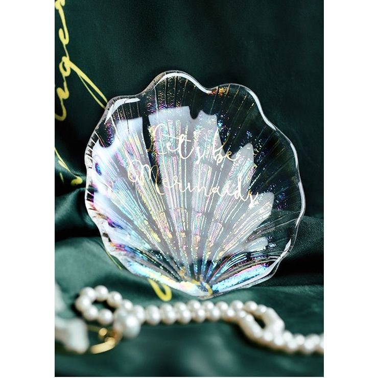 Concha De Vidro Sereia Decorativa Para Fotos De Unhas Acrigel Furta Cor em Oferta na Shopee