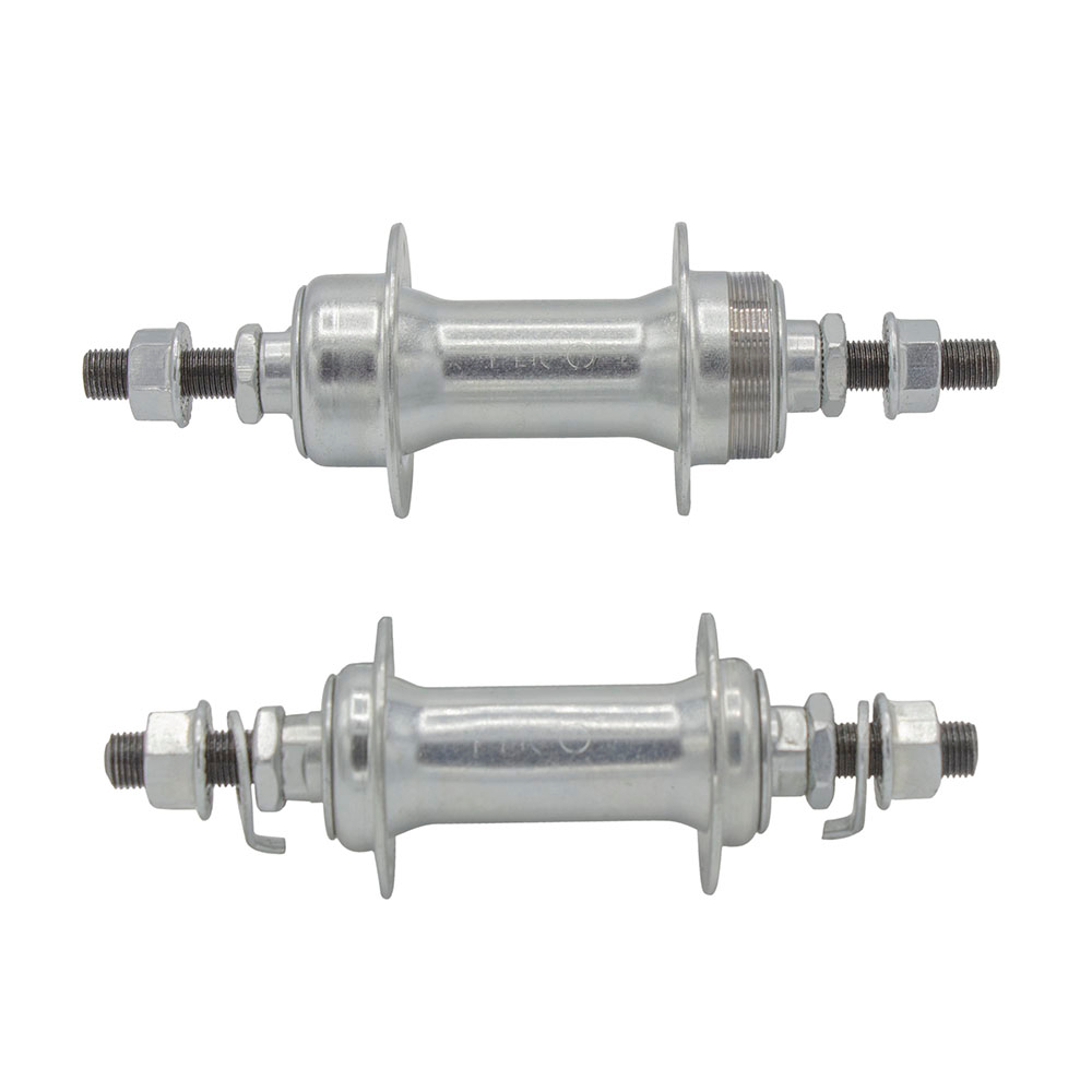 Cubo Paco Dianteiro E Traseiro Zincado Com Eixo 3/8 x 165mm 16 Furos Bike