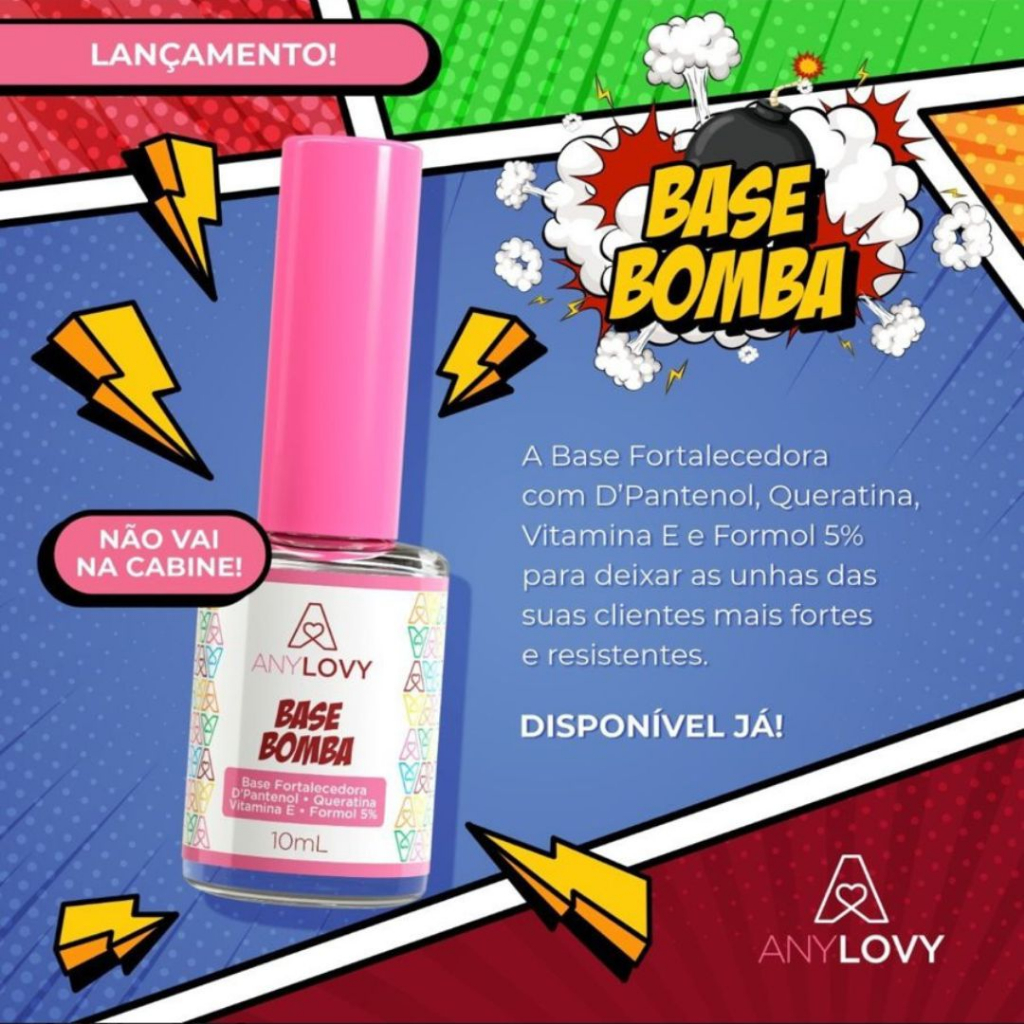 Base Bomba 10ml Anylovy Fortalecedor de Unhas